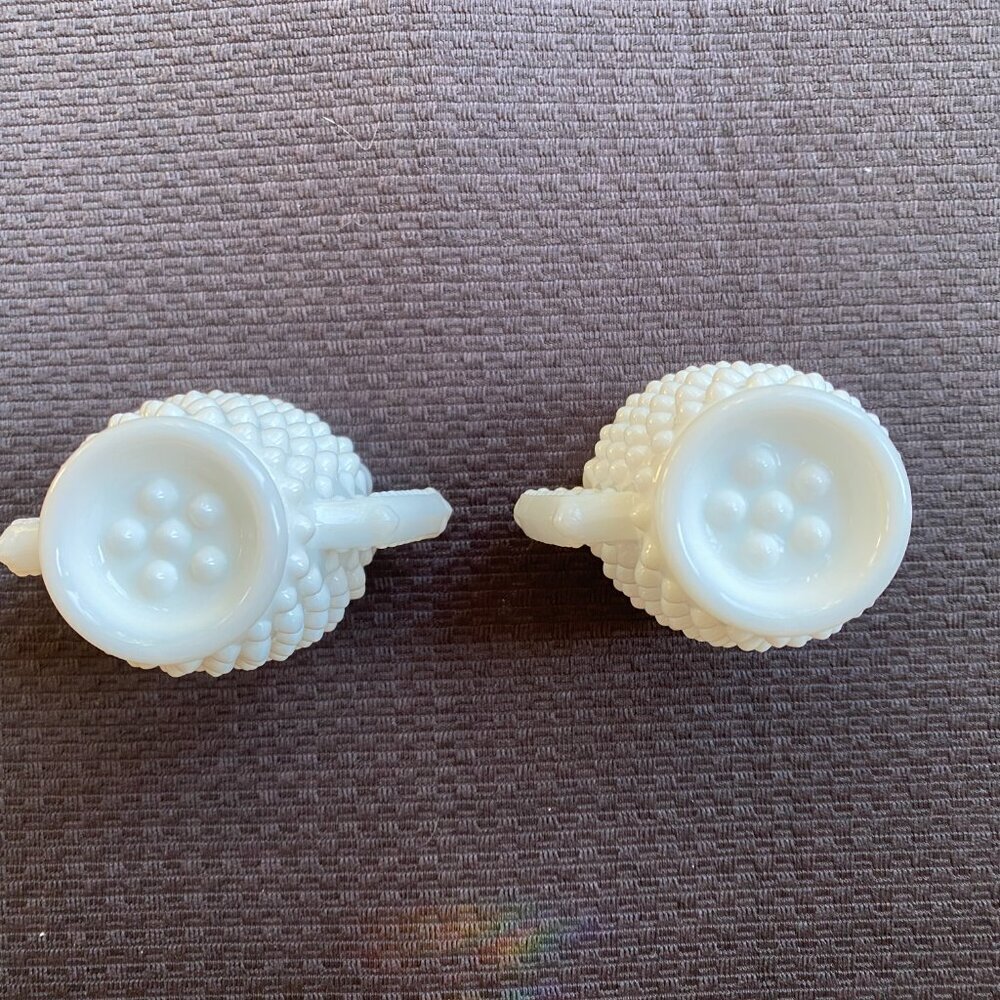 Fenton Hobnail Cream and Sugar set - Picture 3 of 5